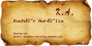 Kuchár Aurélia névjegykártya
